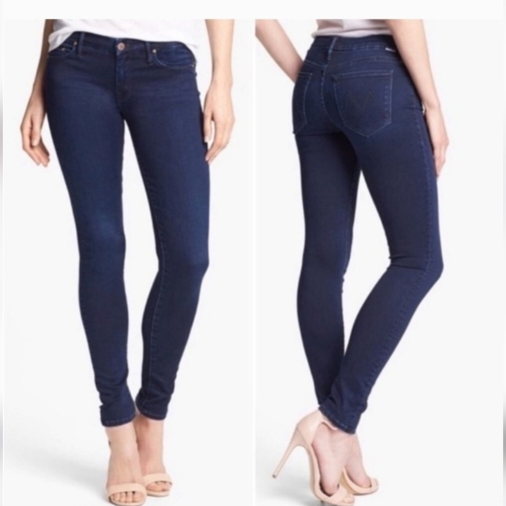 MOTHER Dark Blue "The Looker" Skinny Jeans In Twilight Whispers Size 30!
